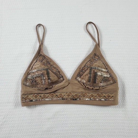 River Island Beaded Boho Gypsy Bikini Top - Picture 1 of 6